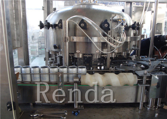 9KW 220V Carbonated Drink Filling Machine with Gas Sealing / Cans Washing Coconut Porridge