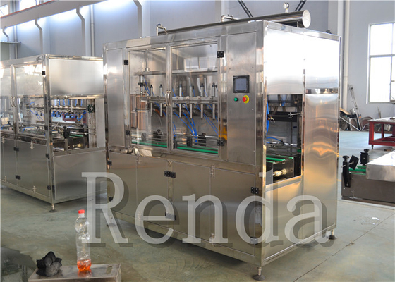 Pneumatic Bottled Edible Oil Filling Machines Sealing 0.55 - 0.8MPa 1 Year Warranty