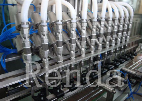 Pneumatic Bottled Edible Oil Filling Machines Sealing 0.55 - 0.8MPa 1 Year Warranty